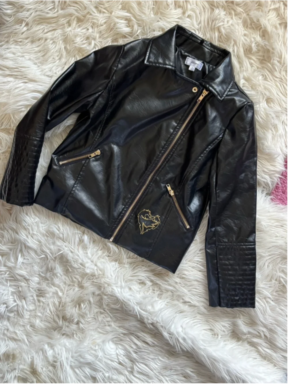 Disney Descendants 3 Mal Moto Jacket with Detachable Faux-Fur Collar